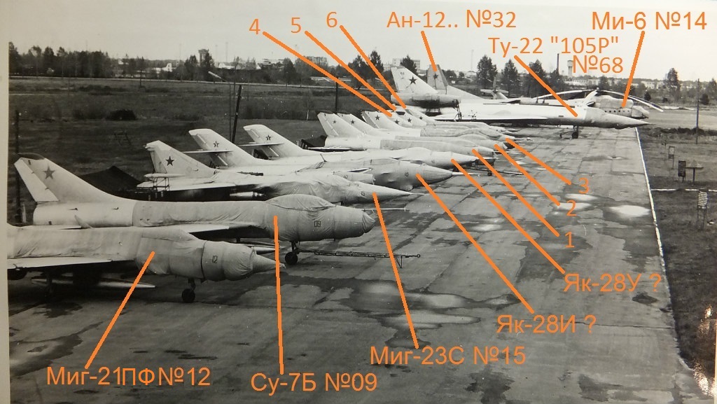 Часть авиатехники на учебном аэродроме РВВАИУ
