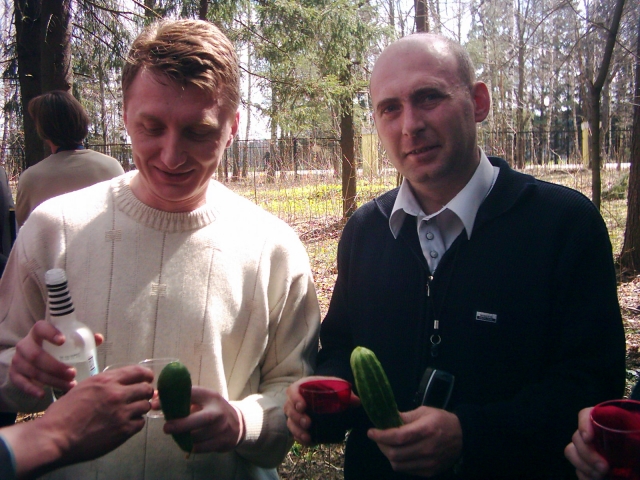 Солнышко выглянуло.И огурцы какие-то большие…